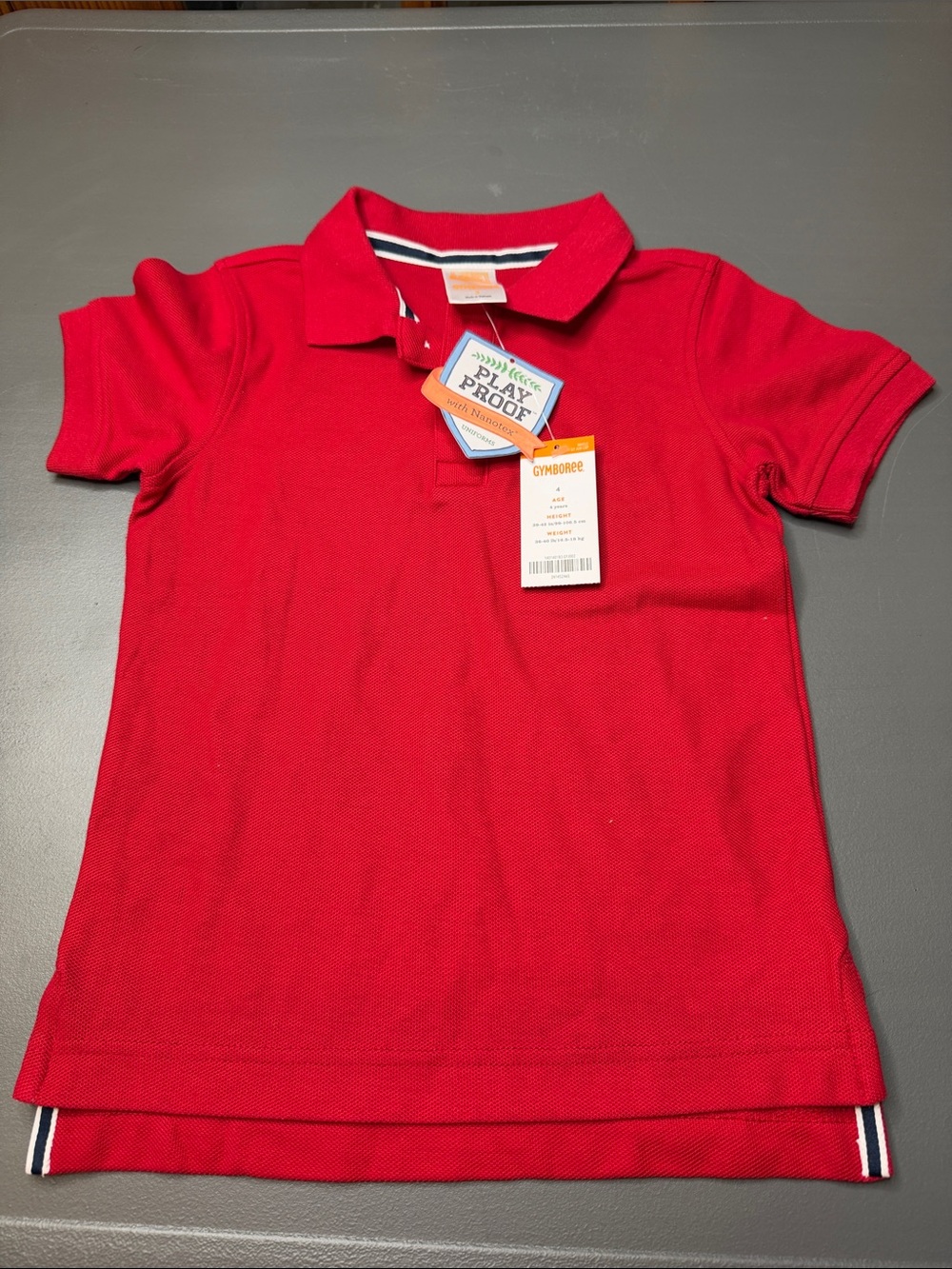 Gymboree Red Polo Shirt for Kids. Size: 4 NWT